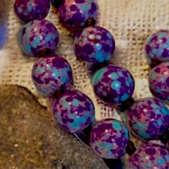 IMPERIAL JASPER NECKLACE W AMETHYST DRUZE/GOLD  PENDANT - Picture 5 of 8